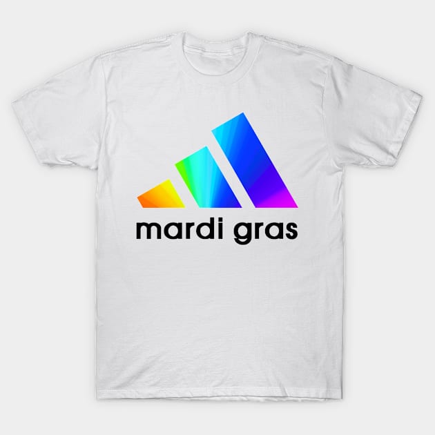 Mardi Gras rainbow stripe T-Shirt by long_walker